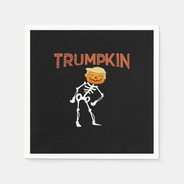 Trumpkin Halloween Funny Classic Napkins (Front)