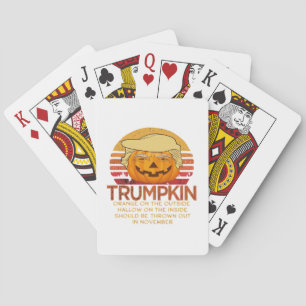 Trumpkin Halloween Funny Classic – Political Pumpk Poker Cards