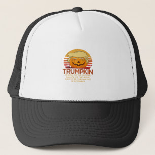 Trumpkin Halloween Funny Classic – Political Pumpk Trucker Hat