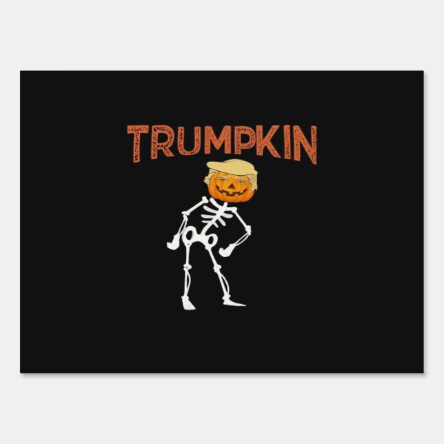Trumpkin Halloween Funny Classic Sign (Front)
