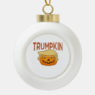 Trumpkin Halloween Funny Classic – Sloth Mask Desi Ceramic Ball Christmas Ornament