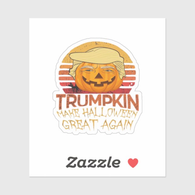 Trumpkin Halloween Funny Classic Sticker (Sheet)