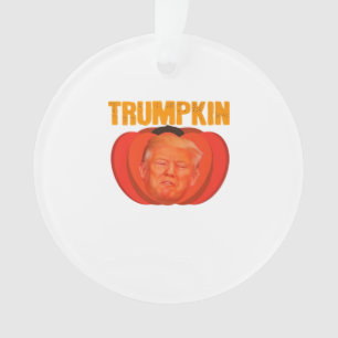 Trumpkin Halloween Jack O Lantern Graphic Funny  Ornament