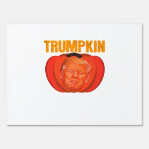 Trumpkin Halloween Jack O Lantern Graphic Funny Sign