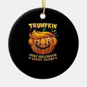 Trumpkin Halloween - Make Halloween Great Again Cl Ceramic Ornament