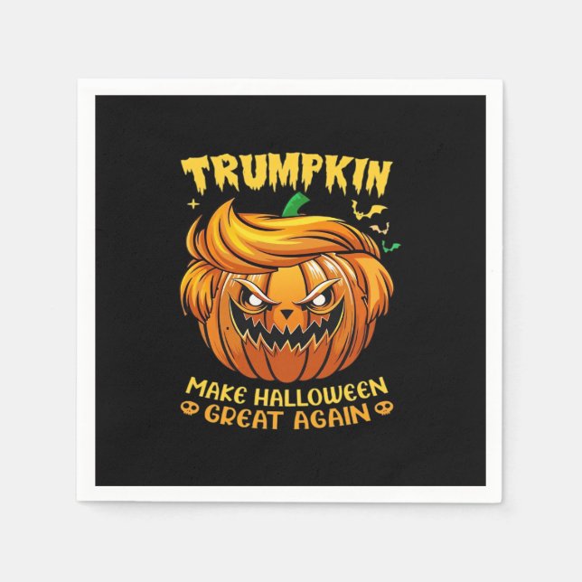Trumpkin Halloween - Make Halloween Great Again Cl Napkins (Front)
