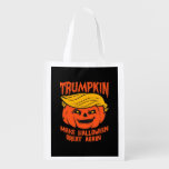 Trumpkin Halloween Pumpkin Election Grocery Bag