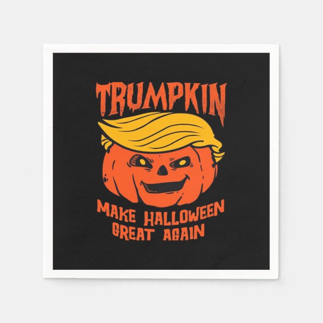 Trumpkin Halloween Pumpkin Election Napkins (Front)
