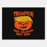 Trumpkin Halloween Pumpkin Election Sign