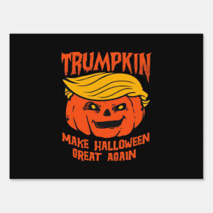 Trumpkin Halloween Pumpkin Election Sign