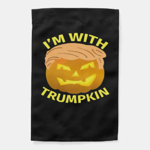 Trumpkin Halloween Pumpkin Garden Flag