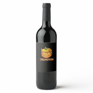 Trumpkin -  Halloween Pumpkin Wine Label
