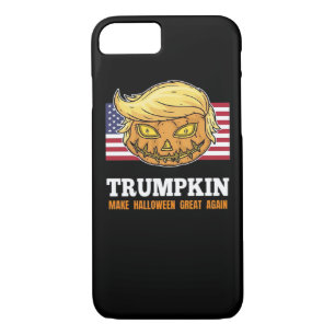 Trumpkin Halloween Pumpkin With Flag Scary Design iPhone 8/7 Case