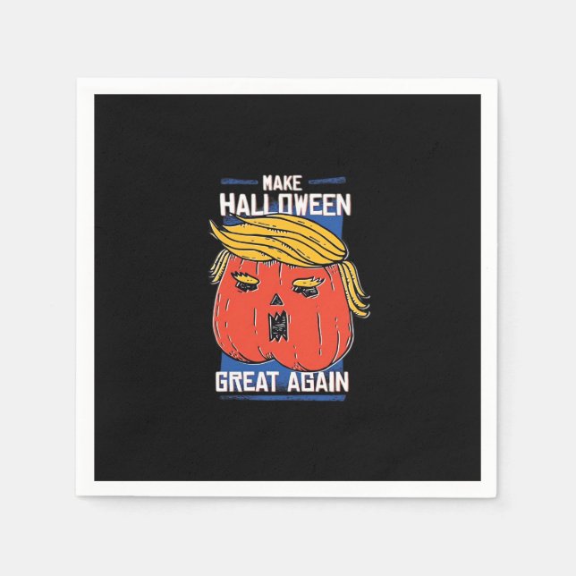 Trumpkin Halloween Pupmkin Classic Napkins (Front)
