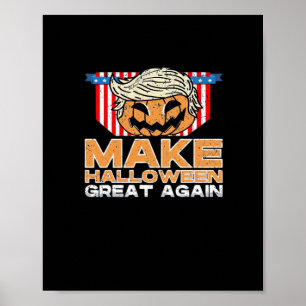 Trumpkin Halloween Vintage Political Funny Poster
