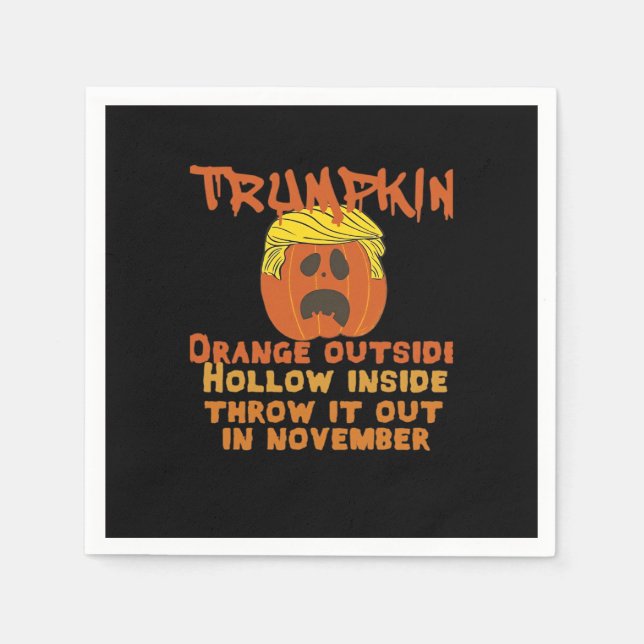 Trumpkin Inside Throw Out November Classic Napkins (Front)