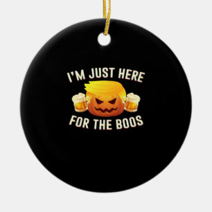Trumpkin Just For The Boos Halloween Costume Ceramic Ornament
