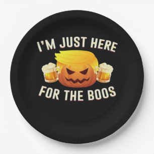 Trumpkin Just For The Boos Halloween Costume Paper Plates