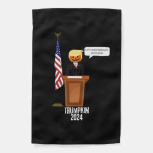 Trumpkin Let's Make Halloween Great Again Classic Garden Flag