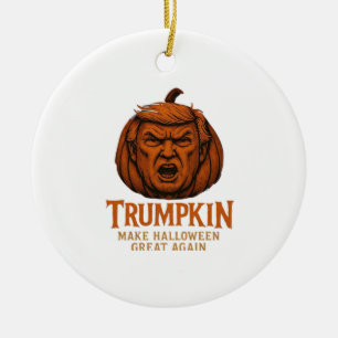 Trumpkin... Make Halloween Great Again Ceramic Ornament