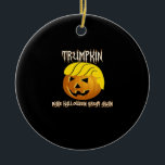 Trumpkin Make Halloween Great Again  Ceramic Ornament<br><div class="desc">A Trumpkin “Make Halloween Great Again” edition. Political,  satirical,  and festive.</div>