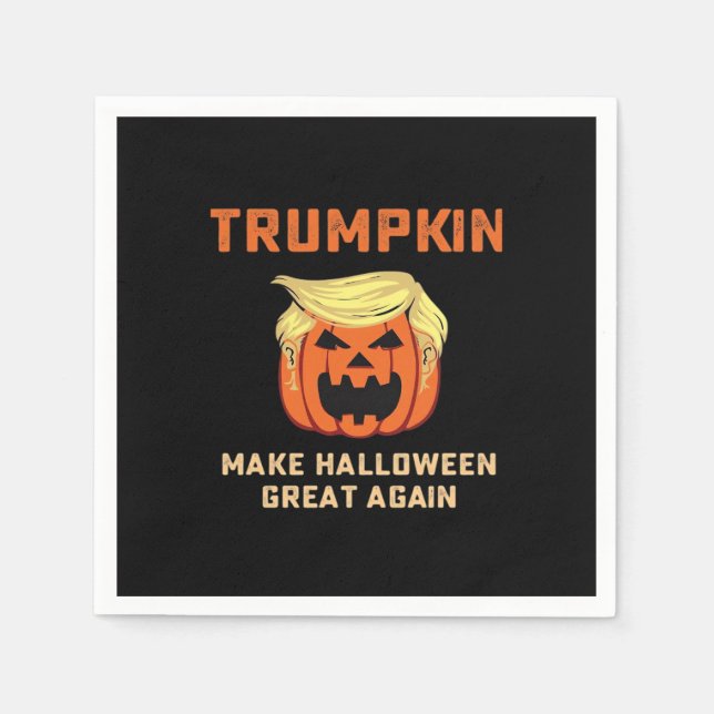 Trumpkin Make Halloween Great Again – Classic Pump Napkins (Front)