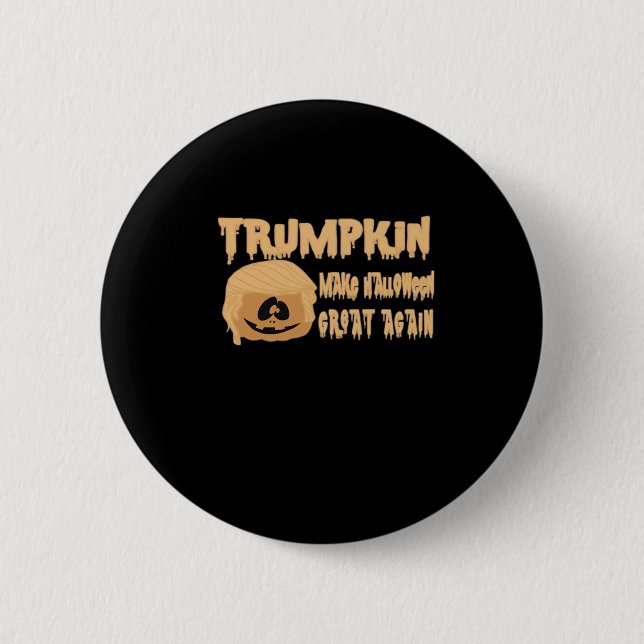 Trumpkin Make Halloween Great Again Classic – Skel Button (Front)