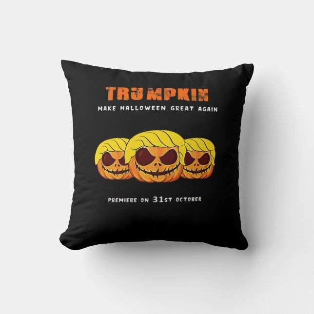Trumpkin - Make Halloween Great Again Classic Throw Pillow (Front)
