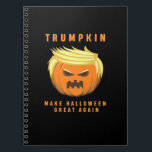 Trumpkin Make Halloween Great Again Fitted Notebook<br><div class="desc">A fitted Trumpkin “Make Halloween Great Again” design. Sleek,  trendy,  and festive.</div>