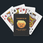 Trumpkin Make Halloween Great Again Fitted Poker Cards<br><div class="desc">A fitted Trumpkin “Make Halloween Great Again” design. Sleek,  trendy,  and festive.</div>