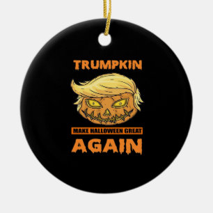 Trumpkin Make Halloween Great Again Funny Classic Ceramic Ornament