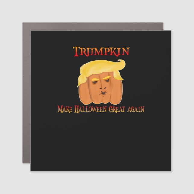 Trumpkin Make Halloween Great Again – Funny Costum Car Magnet (Front)
