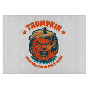 trumpkin make halloween great again funny cutting board