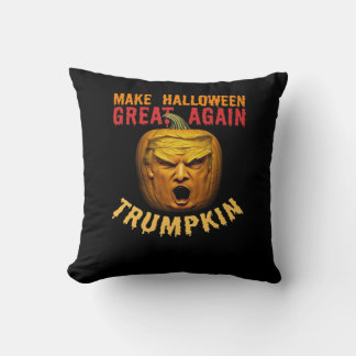 Trumpkin Make Halloween Great Again – Funny Donald Throw Pillow