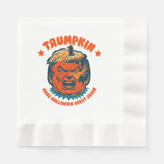 trumpkin make halloween great again funny napkins (Front)