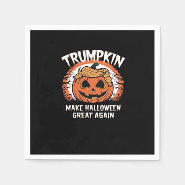 Trumpkin Make Halloween Great Again Funny Napkins (Front)