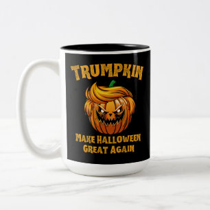 Trumpkin Make Halloween Great Again Funny Politics Two-Tone Coffee Mug