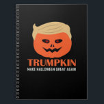 Trumpkin Make Halloween Great Again Funny Spooky P Notebook<br><div class="desc">A Trumpkin “Make Halloween Great Again” funny spooky party design. Playful,  bold,  and perfect for festive nights.</div>