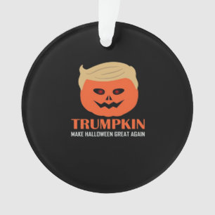 Trumpkin Make Halloween Great Again Funny Spooky P Ornament