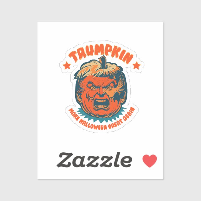 trumpkin make halloween great again funny sticker (Sheet)