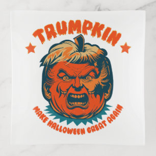 trumpkin make halloween great again funny trinket tray