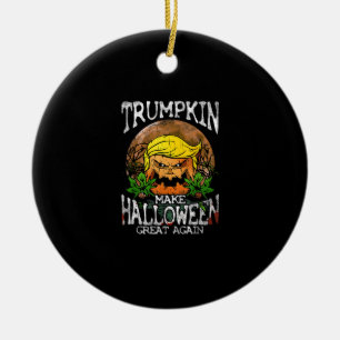 Trumpkin Make Halloween Great Again Gift Ceramic Ornament