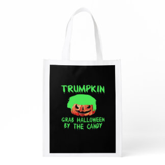 Trumpkin Make Halloween Great Again Grab Em' By Th Grocery Bag