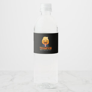 Trumpkin Make Halloween Great Again Halloween Water Bottle Label