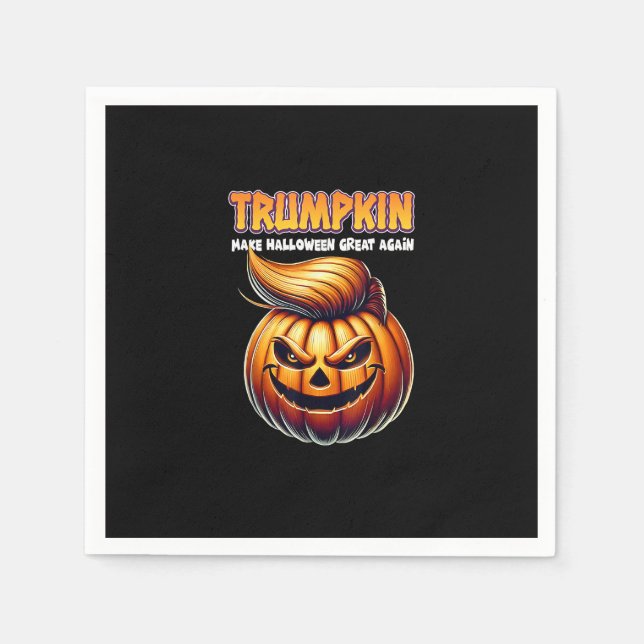 Trumpkin Make Halloween Great Again  Jack O Lanter Napkins (Front)