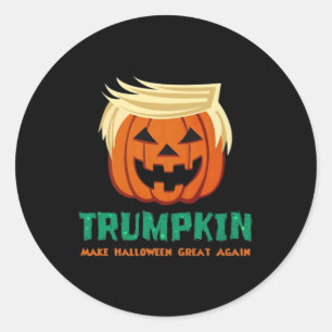 Trumpkin Make Halloween Great Again Quote Classic Round Sticker