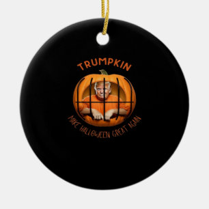 Trumpkin Make Halloween Great Again – Sloth Mask Ceramic Ornament