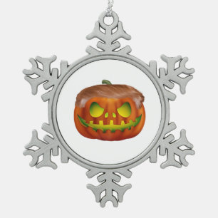 Trumpkin – Make Halloween Great Again Snowflake Pewter Christmas Ornament