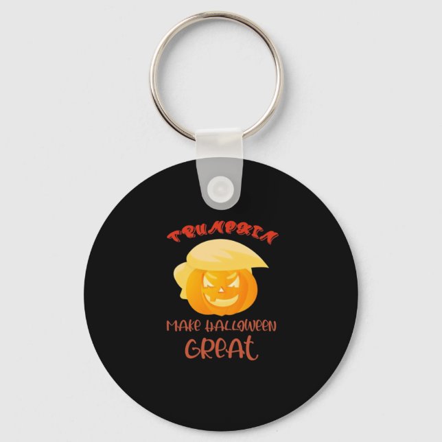 Trumpkin Make Halloween Great Classic Keychain (Front)
