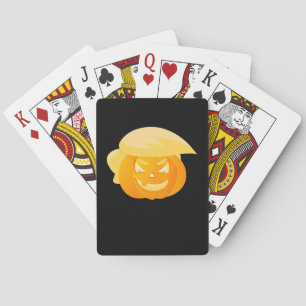 Trumpkin Make Halloween Great Poker Cards